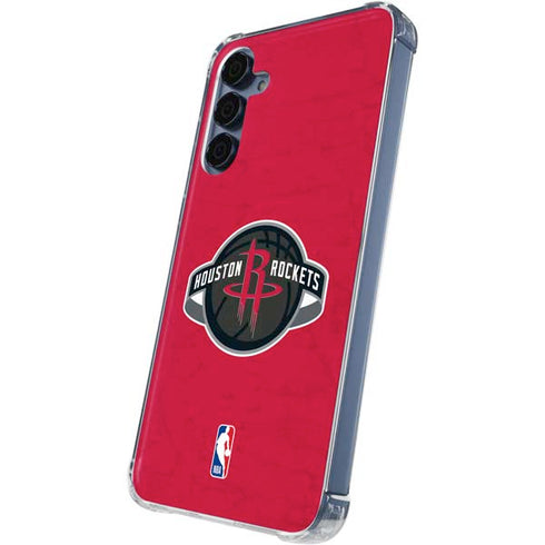 NBA Houston Rockets Distressed Galaxy S24 Clear Case